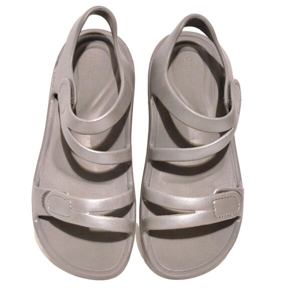 Aetrex Shoes - Aetrex Women's Jillian Sport Sandal in shimmer grey silver